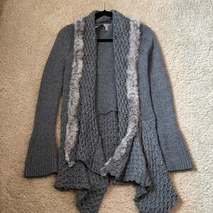 Linea domani Sweater with detail knit gray size m